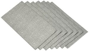 caspari jute paper linen guest towels in charcoal, pack of 12, (9762gg)