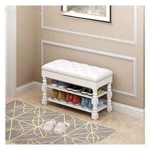 aldepo shoe cabinet retro home shoe cabinet changing stool shoe cabinet with solid wood seat wardrobe bench flip design storage shelf pu leather quick assembly living room bathroom hotel can