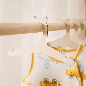 Kid Clothes Hangers Baby Storage Organizer Holder Natural Wooden Hat Hook(10pcs)