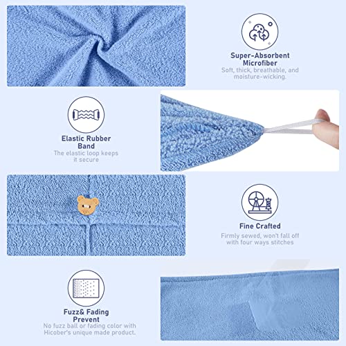 Aivoch Hair Drying Towels, 5pcs Twist Women's Soft Shower Towels for Hair Turban Wrap Drying Head Towels for Girl Women (25 x 65cm)