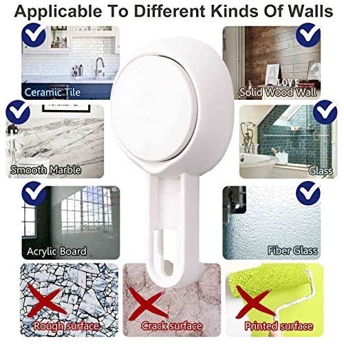 Shower Caddy Suction Cup Shower Shelf Suction Shower Basket One Second Installation Removable Powerful Shower Organizer Max Hold 22lbs Suction Bathroom Caddy Waterproof Shower Storage - White