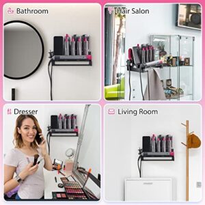 Storage Holder for Dyson,3 Layer Design Hair Airwrap Organizer,Stainless Steel Blow Dryer Holder for Home Bathroom Suitable for All Walls