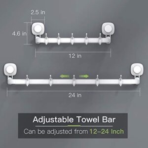 LUXEAR Suction Cup Towel Bar & Suction Cup Shower Caddy