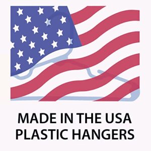 30 Pk Kids Plastic Hangers Made in USA, for Children, Infant, Baby Clothes, White