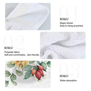 Aslsiy Summer Sunflowers Hanging Kitchen Towels Hand Tie Towel Fast Drying Dish Towel Tea Towels for Kicthen Bath Tabletop Gym Home Decor Set of 2