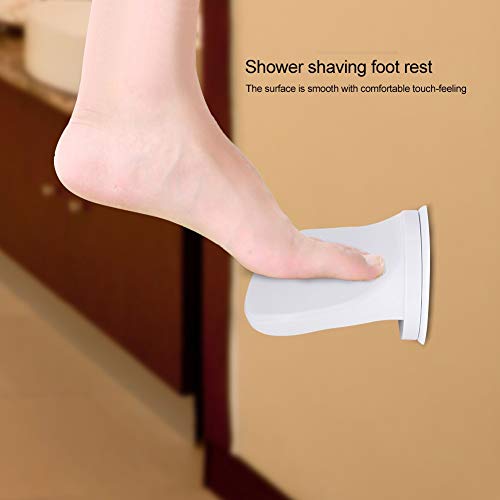 REOUG Bathroom Foot Rest Plastic Bathroom Shower Shaving Leg Aid Foot Rest Suction Cup Step Compatible with Home Hotel Use