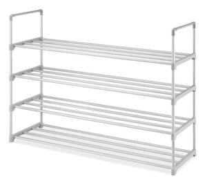 whitmor 4-tier, gray shoe rack