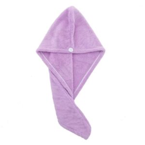 afahok microfiber hair towel wrap for women 10 inch x 26 inch super absorbent quick dry hair turban for drying hair wrap towels for curly hair women anti frizz(purple)
