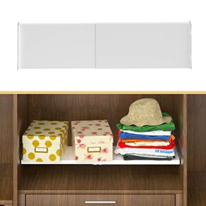 gneous greal expandable closet shelf storage rack adjustable metal organizer divider separator for cabinet wardrobe cupboard kitchen bathroom, 7.87" width
