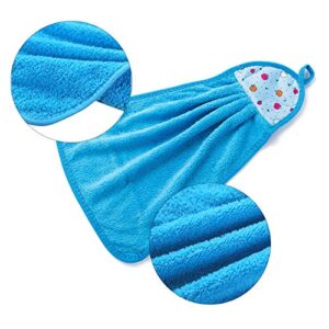 Hand Towel Hanging Kitchen Hand Dry Towel Fast Dry Soft Dish Wipe Cloth for Kitchen Bathroom Use (4 pcs)