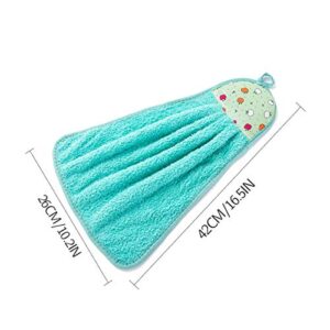 Hand Towel Hanging Kitchen Hand Dry Towel Fast Dry Soft Dish Wipe Cloth for Kitchen Bathroom Use (4 pcs)