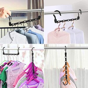 Space Saving Hangers 10 Pack Magic Hangers Clothes Hangers Organizer Smart Closet Space Saver with Sturdy Plastic for Heavy Jeans Clothes Trouser