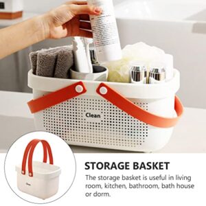 Shower Accessories Plastic Storage Basket with Handle: Shower Caddy Basket Portable Shower Tote Storage Organizer Bin for Bathroom Kitchen Dorm Room Shampoo Container