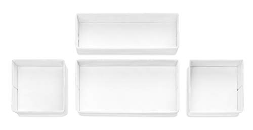 Whitmor Set of 4-White Drawer Organizer