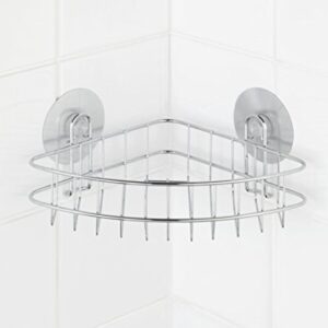 Static-Loc Corner Shower Caddy, Shower Shelf, Corner Shower Shelf, Shower Corner Caddy Made of Steel, Shower Storage, Chrome 10.4 x 4.3 x 7.5 in