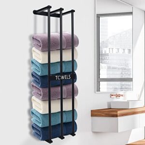 wall towel rack for rolled bath towels,new upgrade 3 bar towel racks for bathroom wall mounted,bath towel holder,bathroom organizer,bathroom towel storage,washcloths in small bathroom/rv/camper