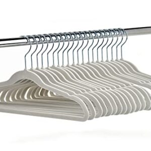 Concepts Pack of 18 Baby Hangers in Gray Velvet with Silver Hooks