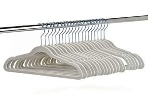 concepts pack of 18 baby hangers in gray velvet with silver hooks