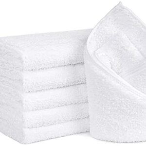 Orighty 6-Pack White Hand Towels - Quick Drying & Absorbent Microfiber Bathroom Hand Towel 16x28 inches - Lightweight & Thin White Towels - Multi Purpose for Gym, SPA, Hotel & Bathroom