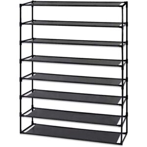 Kcelarec Shoe Rack, Large Shoe Rack Organizer, Space Saving Shoe Shelf, Non-Woven Fabric Shoe Storage Cabinet (8 Tier)