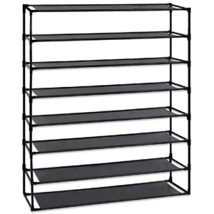 kcelarec shoe rack, large shoe rack organizer, space saving shoe shelf, non-woven fabric shoe storage cabinet (8 tier)