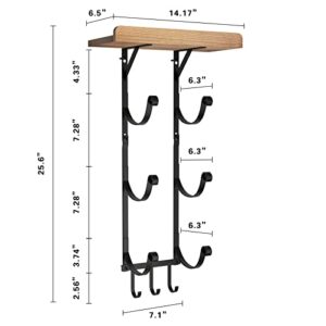 SODUKU Towel Rack Wall Mounted 3 Tier Modern Decorative Bathroom Towel Holder Practical Towel Storage Rack Can Hold 3 Bath Sheets for Storage of Bathroom Towels Yoga Mat