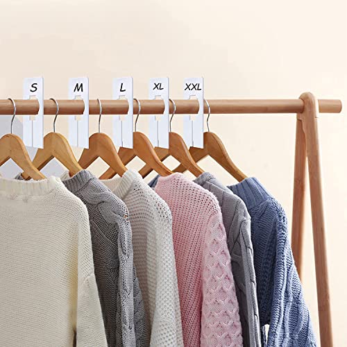 Vshinic 30 PCS Clothing Size Rack Dividers,Closet Dividers for Hanging Clothes ,Clothing Rack Size Tabs ,Clothing Rack Size Markers for Sorting Clothing Size,Color,Style etc