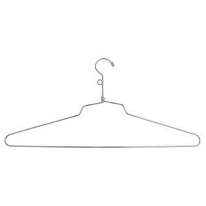 econoco commercial blouse and dress hanger with loop hook, steel, 18" (pack of 100)
