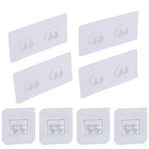 laigoo 8 pcs replacement corner shower caddy adhesive hook stickers, no drilling wall hooks adhesive strips for bathroom shelves