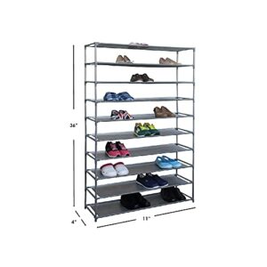 Home Basics Free-Standing Shoe Rack (10-Tier Wide) [Kitchen]