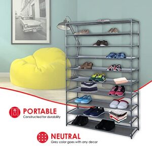 Home Basics Free-Standing Shoe Rack (10-Tier Wide) [Kitchen]