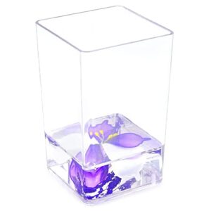 qixian bathroom acrylic accessorie purple square mouthwash cup (purple square mouthwash cup)