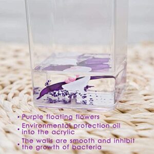 Qixian Bathroom Acrylic Accessorie Purple Square mouthwash Cup (Purple Square mouthwash Cup)