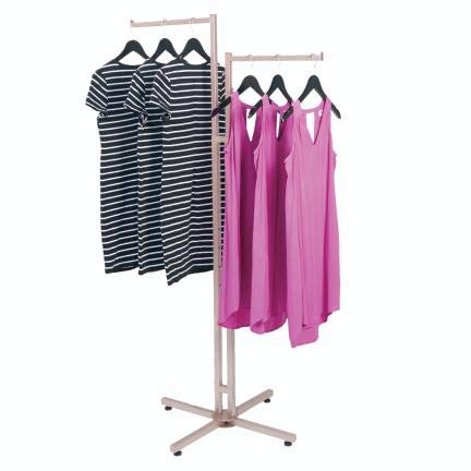 SSWBasics 2-Way Clothing Rack with Straight Arms (Rose Gold)