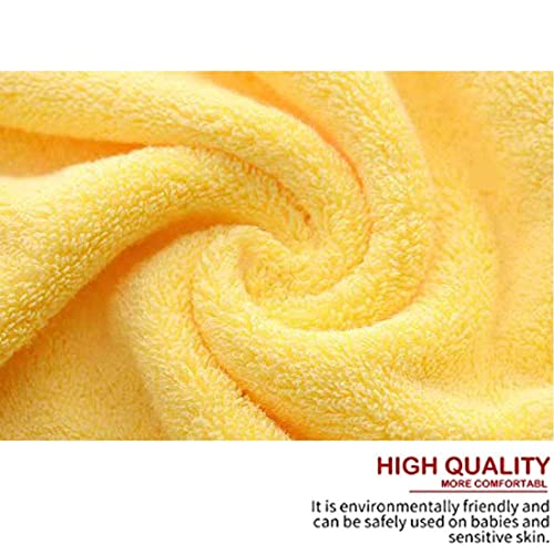 Lchkrep Bathroom Hand Towels (14x30 inch), Home Soft 100% Cotton Super Soft Highly Absorbent Hand Towel for Bath, Hand, Face, Gym and Spa,(Yellow 2 Pack)