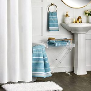 SKL Home by Saturday Knight Ltd. Seabrook Stripe 2-Piece Hand Towel Set, Teal 2 Count