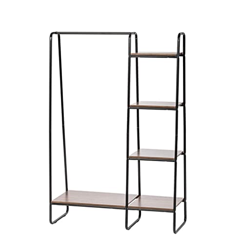 LUKEO Floor-Standing Coat Rack Home Bedroom Iron Hanger Clothing Store Bag Shoes Display Clothes Rack