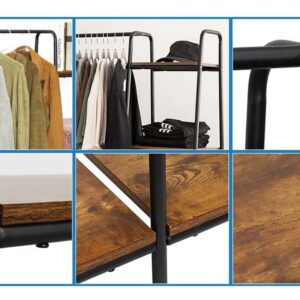 LUKEO Floor-Standing Coat Rack Home Bedroom Iron Hanger Clothing Store Bag Shoes Display Clothes Rack