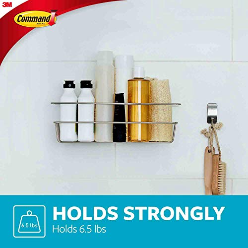 Command Shower Caddy with Water Resistant Command Strips, Easy to Open Packaging