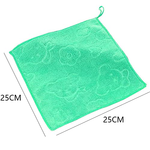 ZHUOEEDAAY 10 Pcs Hand Dry Towel Hanging Loop Fast Drying Superfine Hand Towel Square Hanging Hand Towels Absorbent Hanging Coral Velvet Hand Towels with Hanging Loops for Kitchen Bathroom