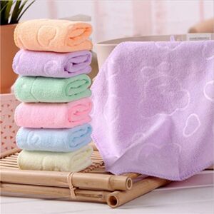 ZHUOEEDAAY 10 Pcs Hand Dry Towel Hanging Loop Fast Drying Superfine Hand Towel Square Hanging Hand Towels Absorbent Hanging Coral Velvet Hand Towels with Hanging Loops for Kitchen Bathroom