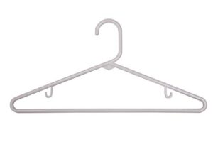 nahanco tbwhu, plastic tubular hangers, made in usa, white (pack of 24)