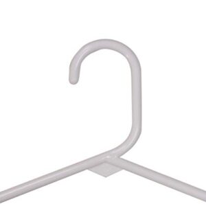 NAHANCO TBWHU, Plastic Tubular Hangers, Made in USA, White (Pack of 24)