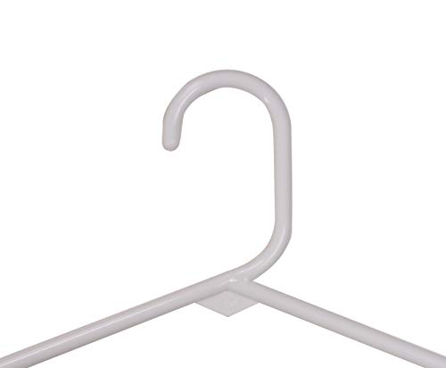 NAHANCO TBWHU, Plastic Tubular Hangers, Made in USA, White (Pack of 24)