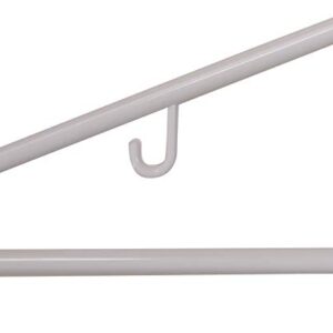 NAHANCO TBWHU, Plastic Tubular Hangers, Made in USA, White (Pack of 24)