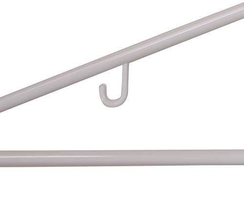 NAHANCO TBWHU, Plastic Tubular Hangers, Made in USA, White (Pack of 24)