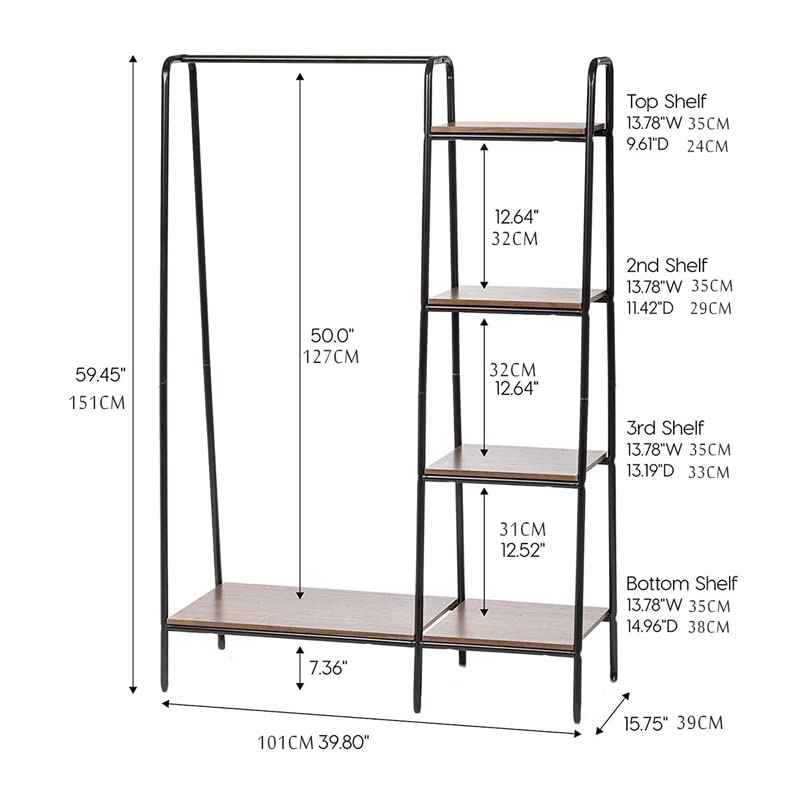 QUUL Floor-Standing Coat Rack Home Bedroom Iron Hanger Clothing Store Bag Shoes Display Clothes Rack