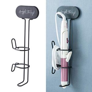 hair tool organizer, bathroom hair dryer holder wall mounted hair straightener hanging rack hair styling tool storage organizer stick stand for flat irons, curling wands, hair straighteners, combs