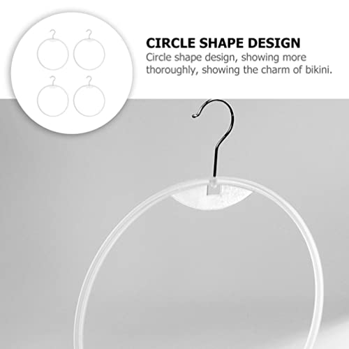 jojofuny 10pcs Plastic Round Circle Loop Hanger Thong Underwears Display Ring Hangers Hook Bikini Swimwear Lingerie Brief Display Hoop Rack Hangers Holder