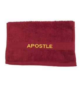 mercy robes preaching hand towel apostle(burgundy/gold)